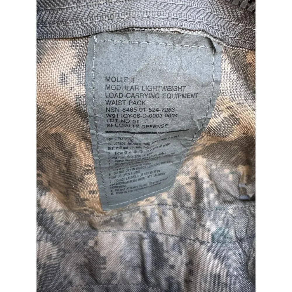 MOLLE II Modular Lightweight Load-Carrying Equipment Waist Pack Army With Others
